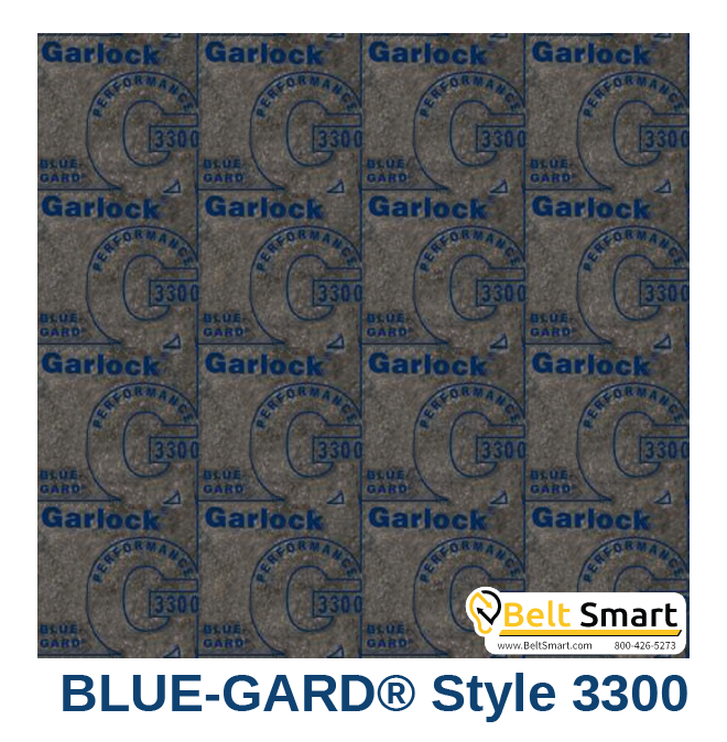 Garlock BLUE-GARD® Style 3300 - 0.047 in. thick / 60in. x 60in. - 3 Sheets