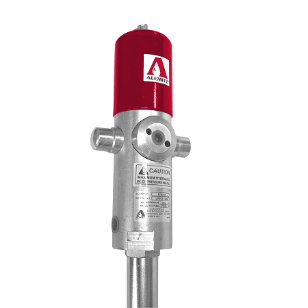 8700-A Alemite Grease Pump - Hydraulic - Container size: 35 Lb. - Input Pressure: 600 PSI - Output Pressure: 7500 PSI