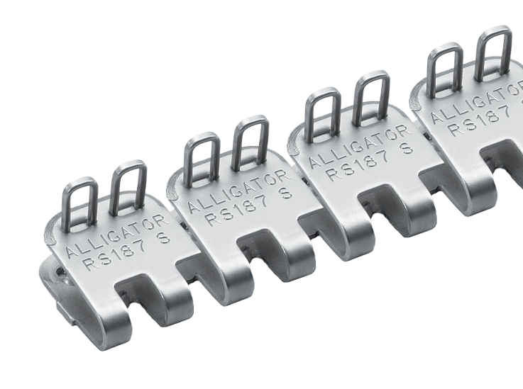 RS187SJ30/750SS Flexco Alligator Ready Set Staple - 54608 - 30" Belt Width (316 Stainless Steel with Stainless Spring Wire Pins)