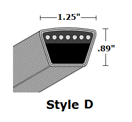 D162 Classical Wrapped V- Belt - D - 167