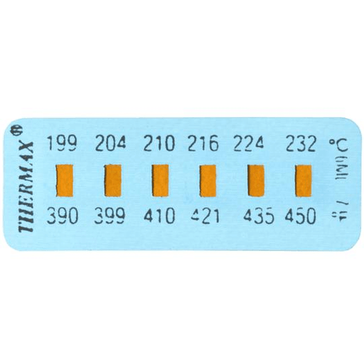 026602 Tempil Thermax 6 Level Strip: 84 deg. F to 111 deg. F (Pack of 10) - Beltsmart
