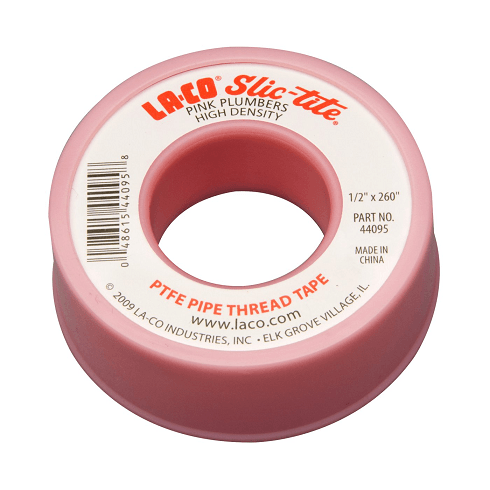 044095 La-Co Slic-tite PTFE Thread Tape - 1/2" x 260" - Pink Water - (Case of 12) - Beltsmart