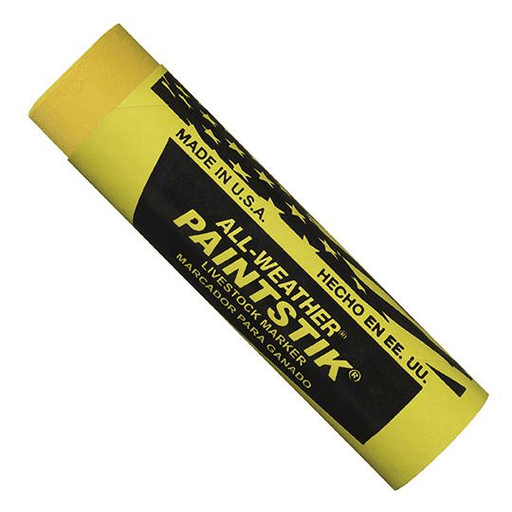 061021 All-Weather Paintstik Livestock Marker - Yellow - (Case of 144) - Beltsmart