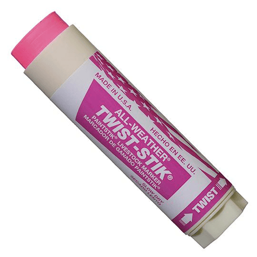 061072 All-Weather Twist-Stik Livestock Marker - Fluorescent Pink - (Case of 72) - Beltsmart