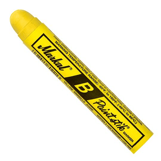 Markal Paintstik B Solid Paint Crayon, Yellow, 12/Box (80221)