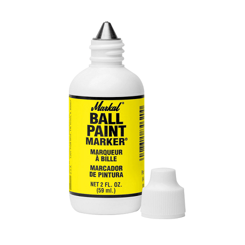 084601 Markal Ball Paint Marker - 1/8" (3 mm) Mark Size - Yellow (Carded) (Case of 24) - Beltsmart
