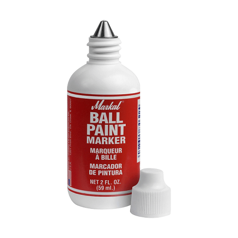 084622 Markal Ball Paint Marker - 1/8" (3 mm) Mark Size - Red (Case of 48) - Beltsmart