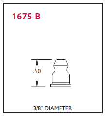 1675-B Alemite Rivet Fitting - Configuration: Straight - Overall Length: 1/2" - Fitting Diameter: 3/8" - Rivet Diameter: 5/16" - Beltsmart