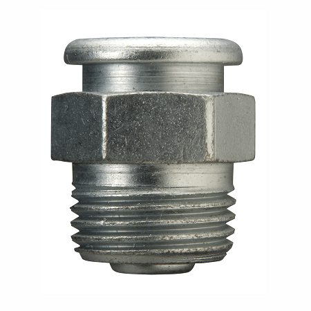 1820-1 Alemite Button Head Giant Fitting - Thread, 1/4" NPTF - Hex Size, 7/8" - Overall Length, 1-1/4" - Shank Length, 1/2" - Beltsmart