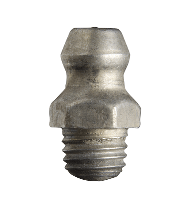 3038-B Alemite 1/4"-28 and 1/8" Thread Forming Straight Fitting - Hex Size, 5/16" - Hole Size recommended, .230 - .235 - Beltsmart