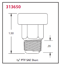 313650 Alemite Breather - Two Baffles - Thread: 3/8" PTF SAE Short - Beltsmart