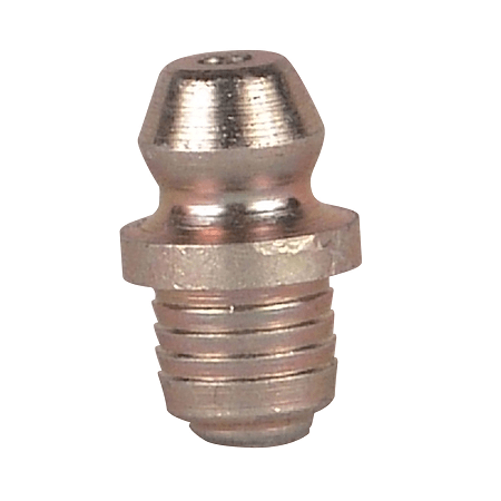 369577 Alemite Drive Fitting - Straight - Overall Length, 35/64" - Shank Length, 1/4" - Drill Diameter, 1/4" - With Ball Check - Beltsmart
