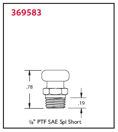 369583 Alemite Breather - Corrosion Resistant - Thread: 1/8” PTF SAE Short - Beltsmart