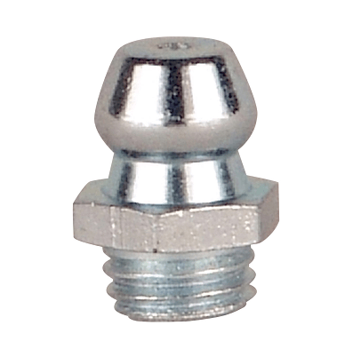 369609 Alemite 1/4"-28 Straight Thread Straight Fitting - Hex Size, 5/16" - Overall Length, 7/16" - Shank Length, 1/8" - Beltsmart