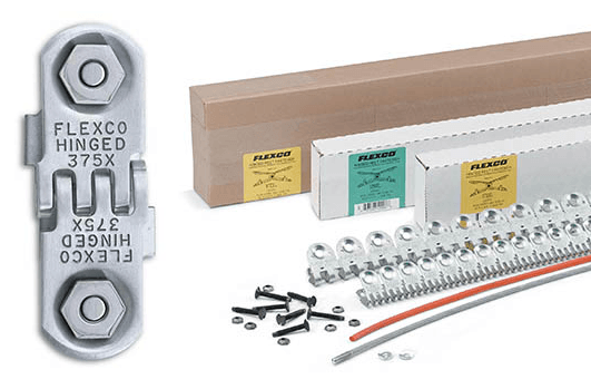 375XSJ24SSC Flexco 375X Bolt Hinged Fastener - STAINLESS STEEL Joint with Bare STAINLESS STEEL Cable - 40225 - 24" Belt Width