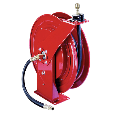 8078-D Alemite Heavy Duty Reel - Oil - Connecting Hose Inlet, 1/2" NPTF(m) - Delivery Hose Outlet, 1/2" NPTF(m) - Delivery Hose specification, 1/2" x 50' (317813-50) - Max Pressure, 1,500 PSI