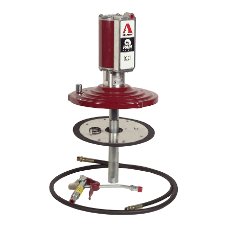 9911-H1 Alemite Grease Pump - Pneumatic Ram - Portable - Drum Size: 35 Lb - Material Outlet: 3/8" NPTF(f)