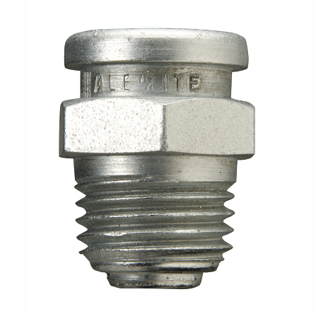 A1186 Alemite Button Head Standard Fitting - Thread, 1/4" NPTF - Hex Size, 5/8" - Overall Length, 53/64" - Shank Length, 27/64"