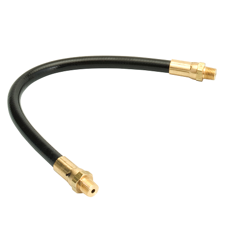B337595-A1 Alemite 12" Thermoplastic Extension Hose for Grease Guns - 1/8" NPTF(m) - 6000 PSI