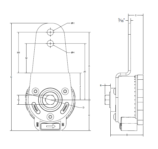 RT4100 by Fenner Drives | RT4100 Series T-Max Tensioners | Force Range: 0-85 lbs