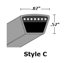 C173 by Bestorq | Classical Wrapped V-Belt | C Section | 177" O.C.