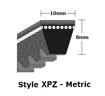 XPZ687 Cogged Metric Wrapped V- Belt - XPZ - 700mm O. C. (Old Part #: SPZX687)