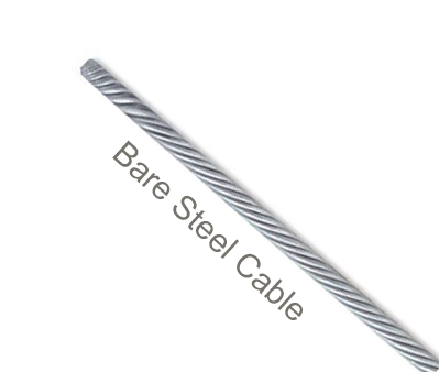 SC6-84-1 Flexco Hinge Pin for SR Scalloped Edge R5-1/2 & R6 Rivet Hinged Fasteners - 38387 - Bare Steel Cable (23/64" dia.) - 84" Belt Width