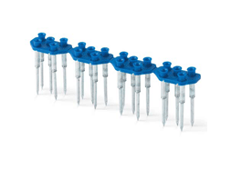 CSRLC-S-W by Flexco | #40957 | R5, R5-1/2, R6, BR10 Rivets | Rapid Loader Rivet Strips | with Washers | Blue | Stainless Steel | 60 Strips/1200 Rivets per Bucket