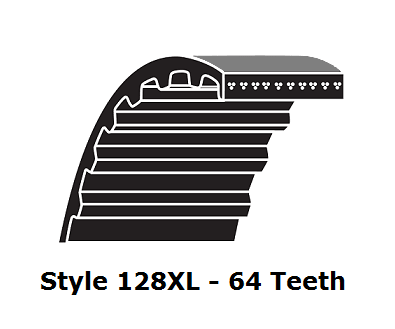 128XL025 XL Trapezoidal Timing Belt - 128XL - 64 Teeth - 0.25" Width - Beltsmart