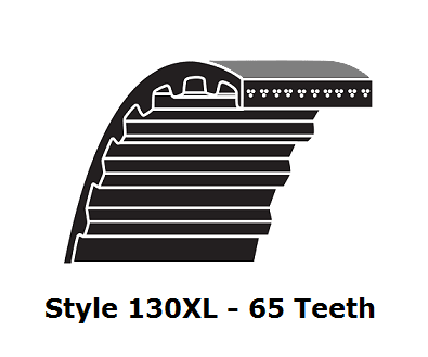 130XL100 XL Trapezoidal Timing Belt - 130XL - 65 Teeth - 1.00" Width - Beltsmart