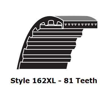 162XL037 XL Trapezoidal Timing Belt - 162XL - 81 Teeth - 0.37" Width - Beltsmart