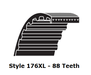 176XL037 XL Trapezoidal Timing Belt - 176XL - 88 Teeth - 0.37" Width - Beltsmart