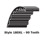 180XL037 XL Trapezoidal Timing Belt - 180XL - 90 Teeth - 0.37" Width - Beltsmart