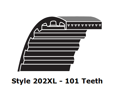 202XL037 XL Trapezoidal Timing Belt - 202XL - 101 Teeth - 0.37" Width - Beltsmart