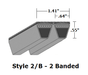 2/B51 Classical 2- Banded Wrapped V- Belt - 2/B - 54" O. C. - Beltsmart