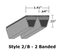 2/B205 Classical 2- Banded Wrapped V- Belt - 2/B - 208" O. C. - Beltsmart