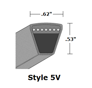 5V800 by Bestorq | Wedge Wrapped V-Belt | 5V Section | 80" O.C.