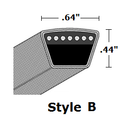 B43 by Bestorq | Classical Wrapped V-Belt | B Section | 46" O.C.