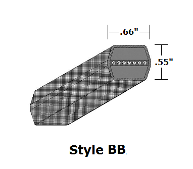 BB277 Double Sided (Hex) Wrapped V- Belt - BB - 281.7" O. C.