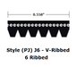 140J6 V- Ribbed V- Belt - 6 Ribs - J6 - 14" O. C. - Beltsmart