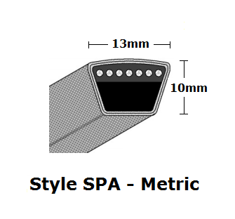 SPA1850 Metric Wrapped V- Belt - SPA - 1868mm O. C.