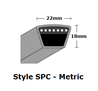 SPC4750 Metric Wrapped V- Belt - SPC - 4780mm O. C.