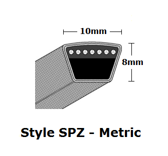 SPZ1012 by Bestorq | Metric Wrapped V-Belt | SPZ Section | 1025mm O.C.